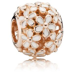 PANDORA Rose ™ Darling Daisy Meadow Charm Authentic Round White Enamel